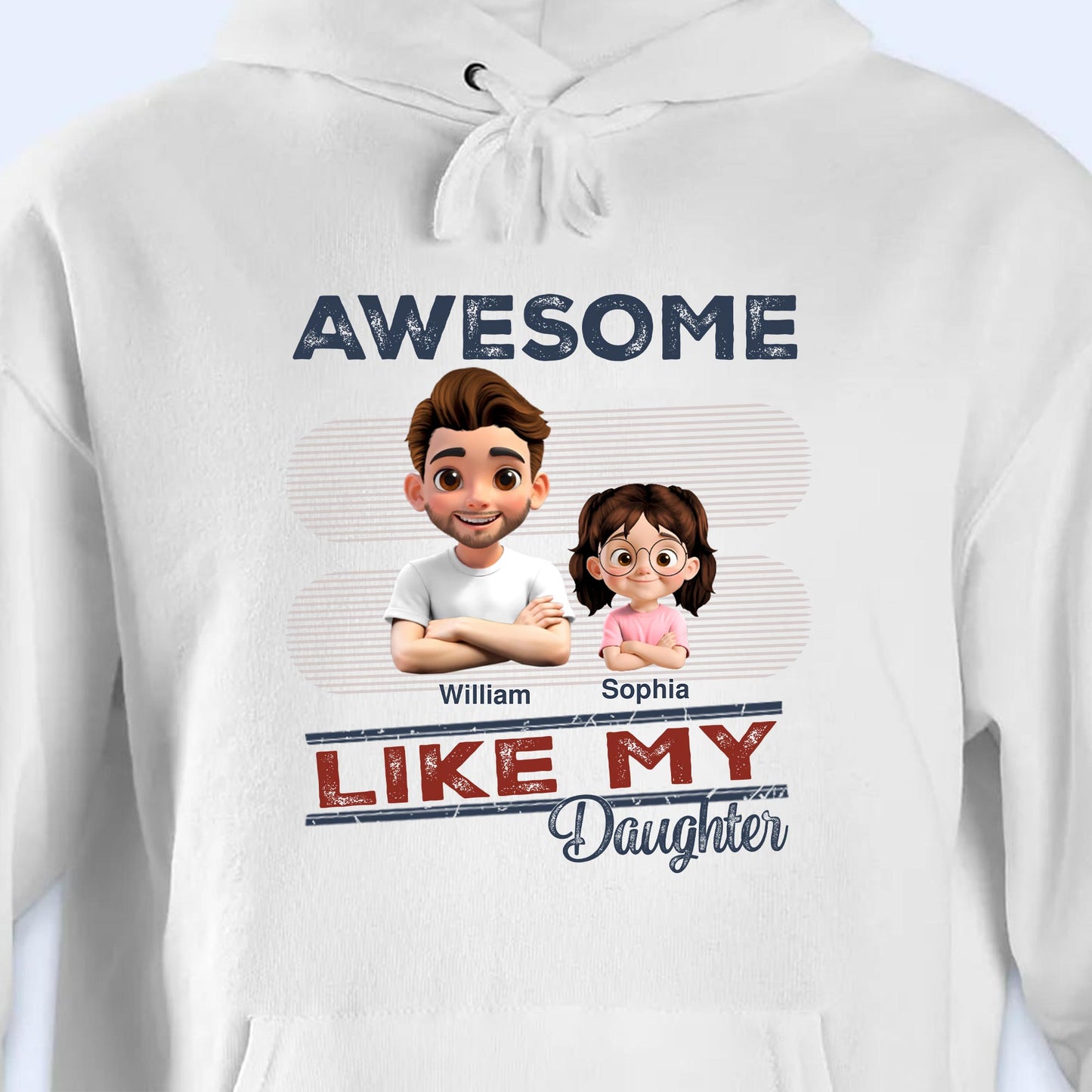 Awesome Like My Daughter Cartoon Style