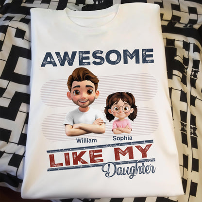 Awesome Like My Daughter Cartoon Style