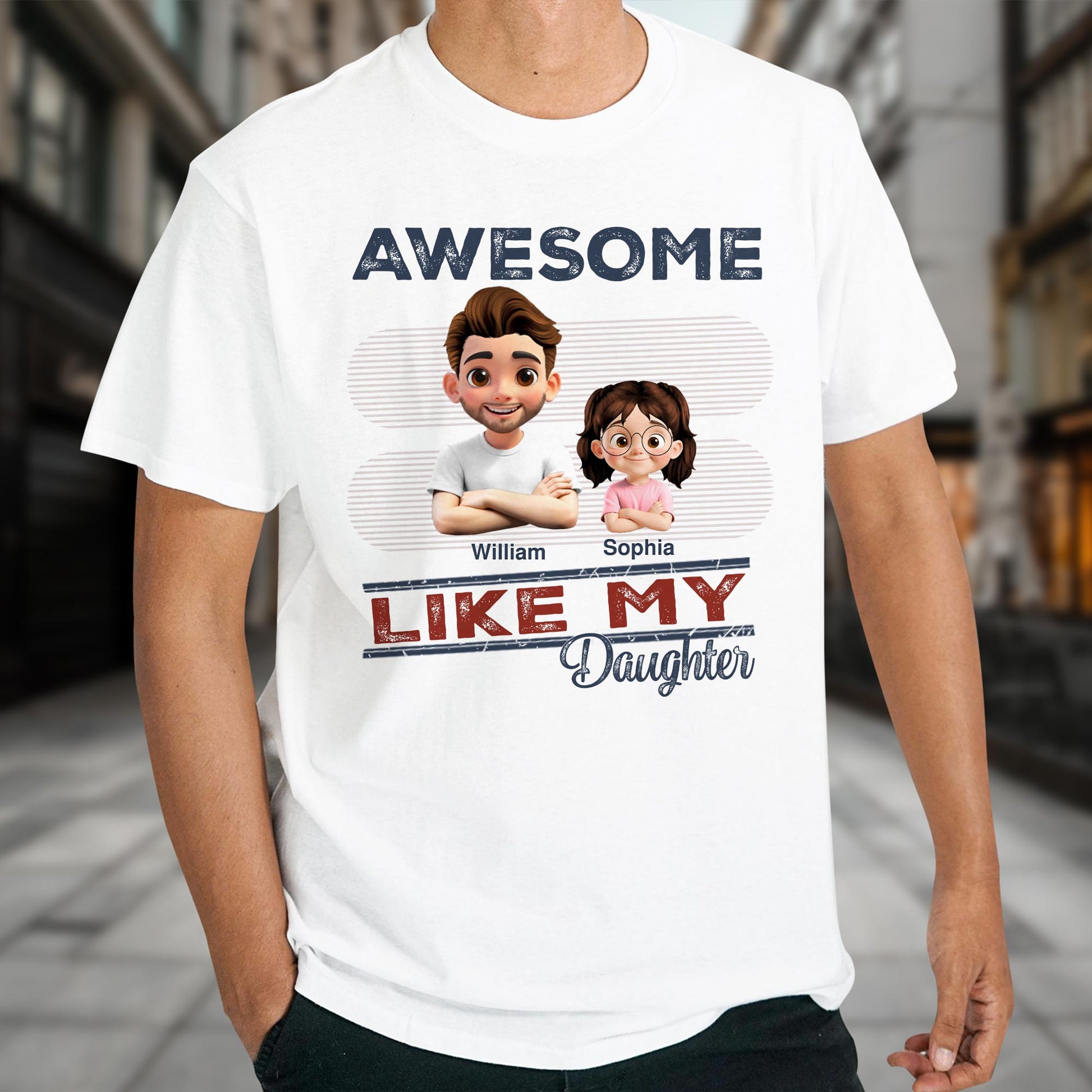 Awesome Like My Daughter Cartoon Style