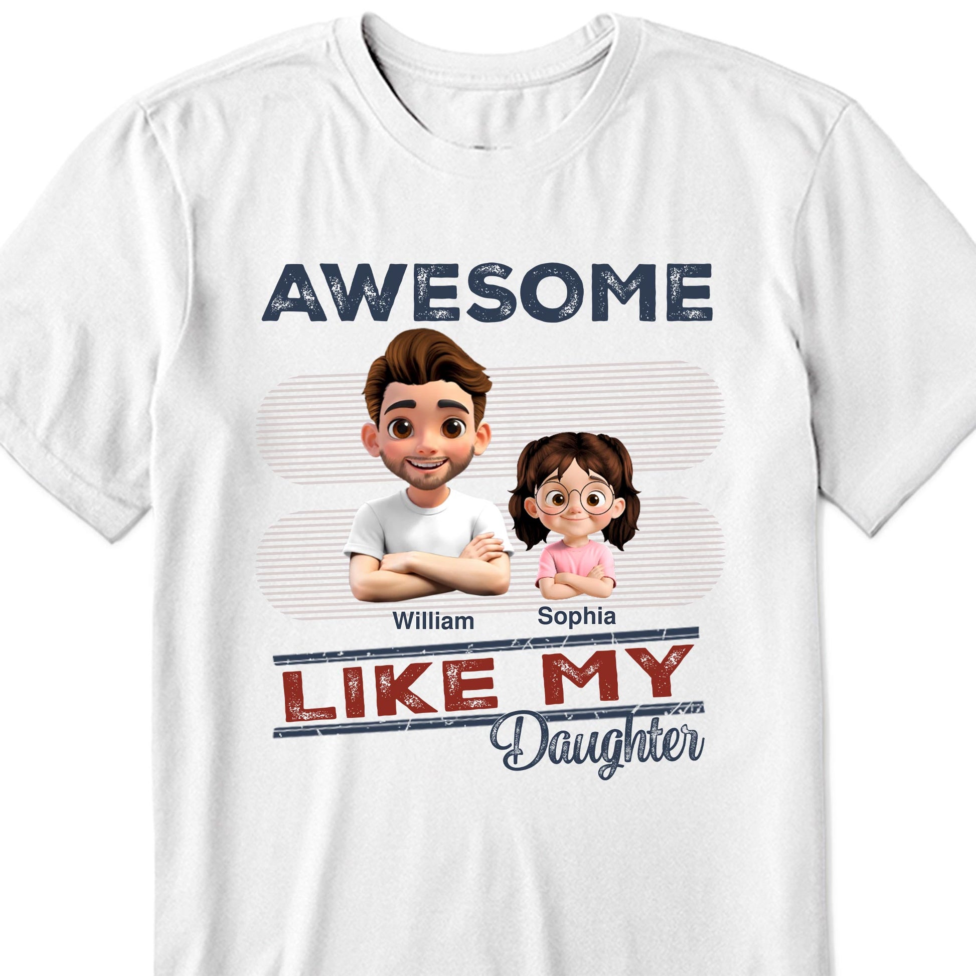 Awesome Like My Daughter Cartoon Style