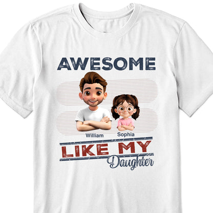 Awesome Like My Daughter Cartoon Style