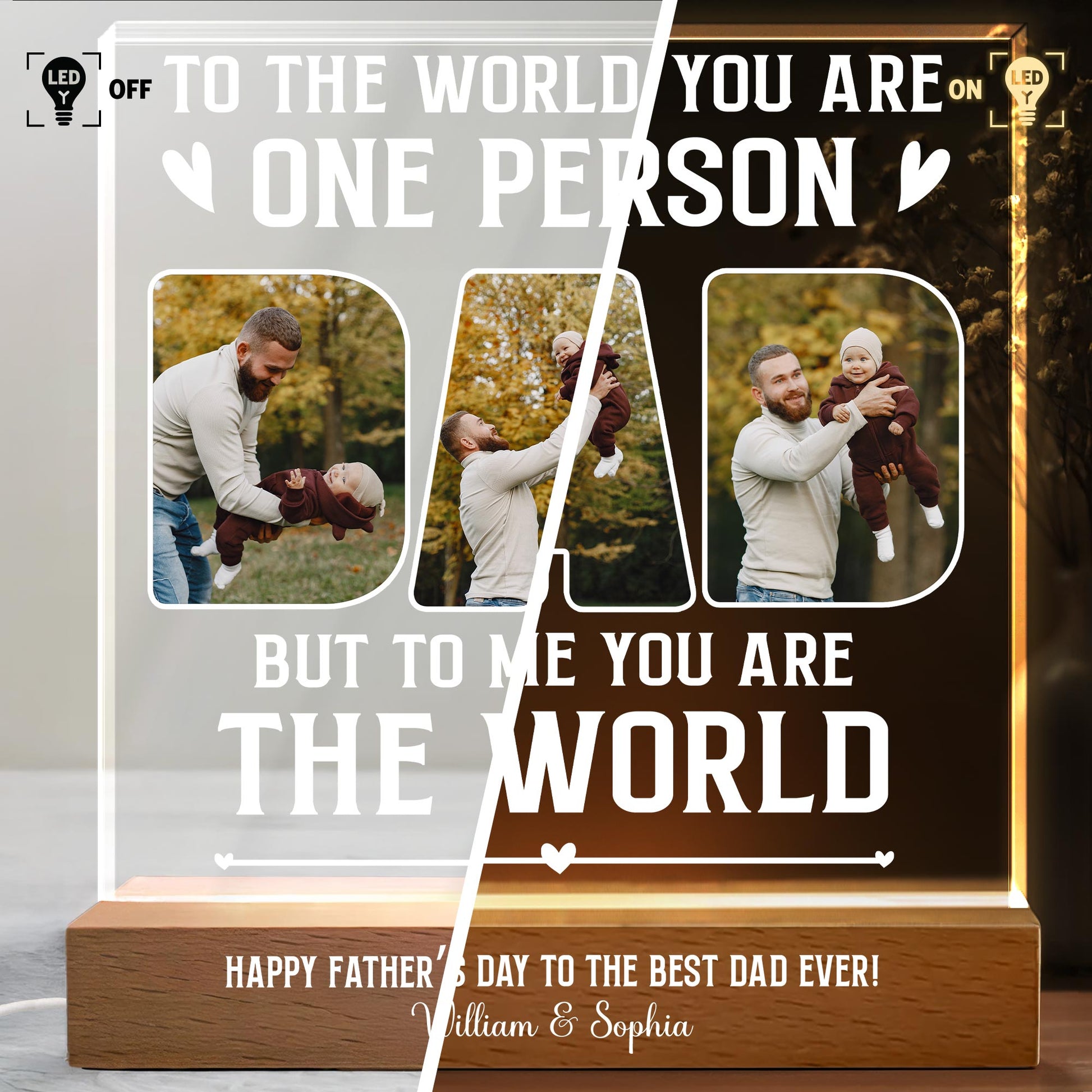To The World You Are One Person, Photos Of Father And Child