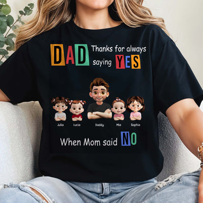 DAD Thanks For Always Saying YES When Mom Said NO, Family Characters