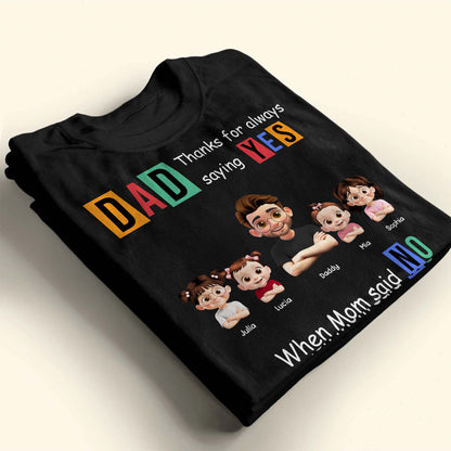 DAD Thanks For Always Saying YES When Mom Said NO, Family Characters