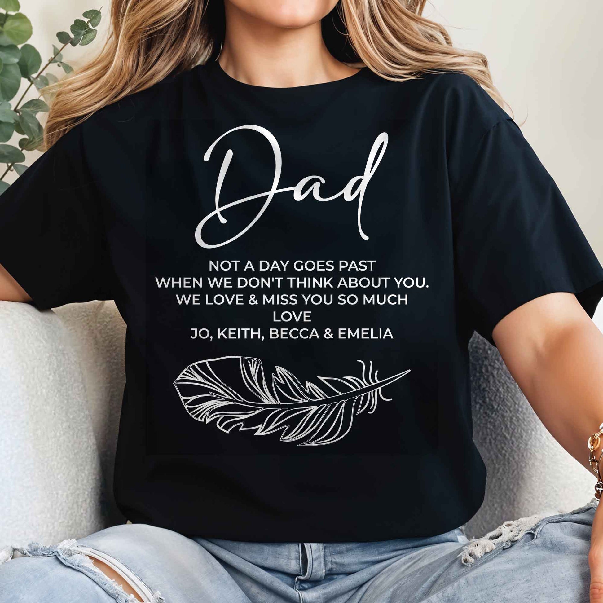 Dad, Not A Day Goes Past When We Don't Think About You, Feather