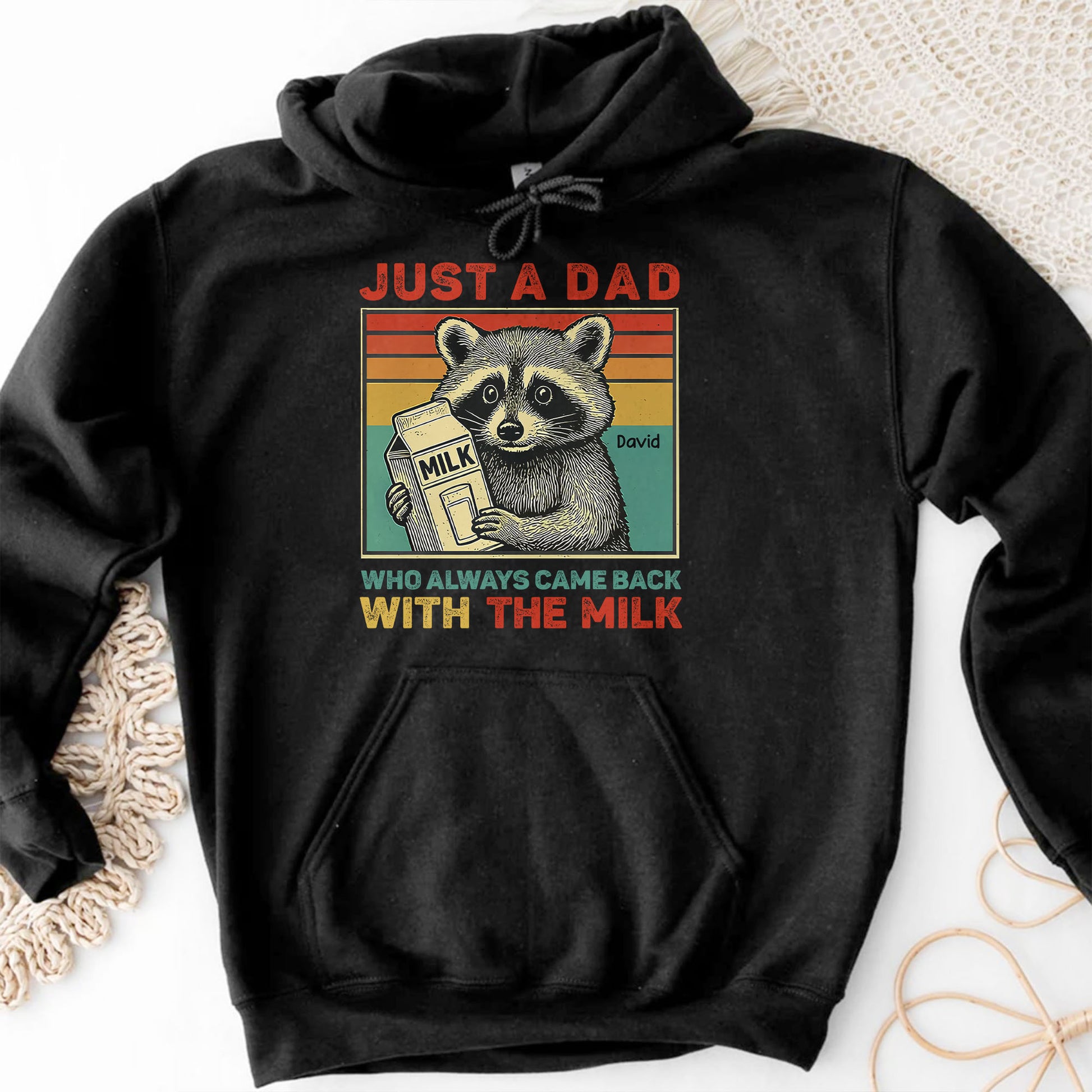 Just A Dad Who Always Came Back With The Milk, Raccoon and Milk Carton