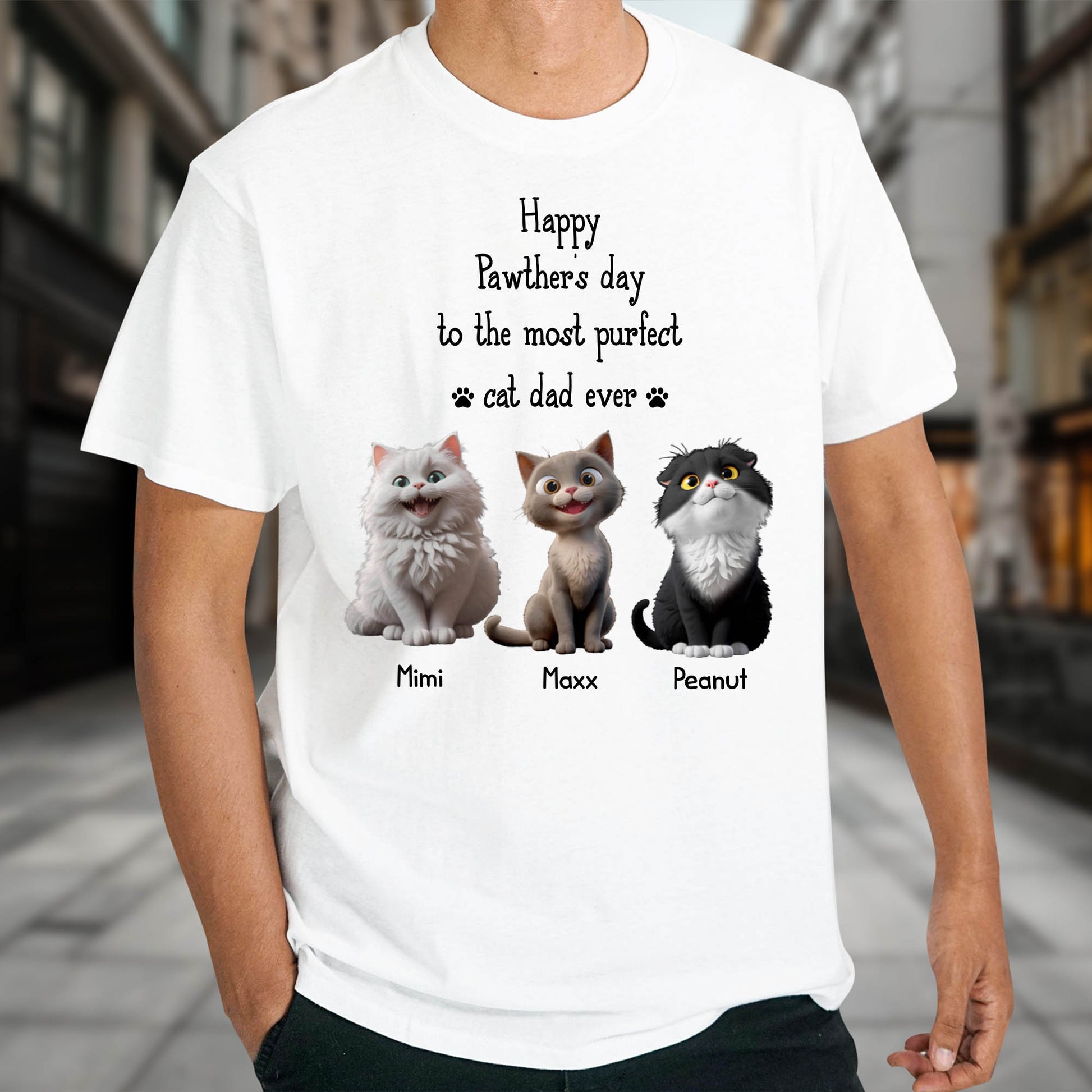 Happy Pawther's Day To The Most Purfect Cat Dad Ever, Cats