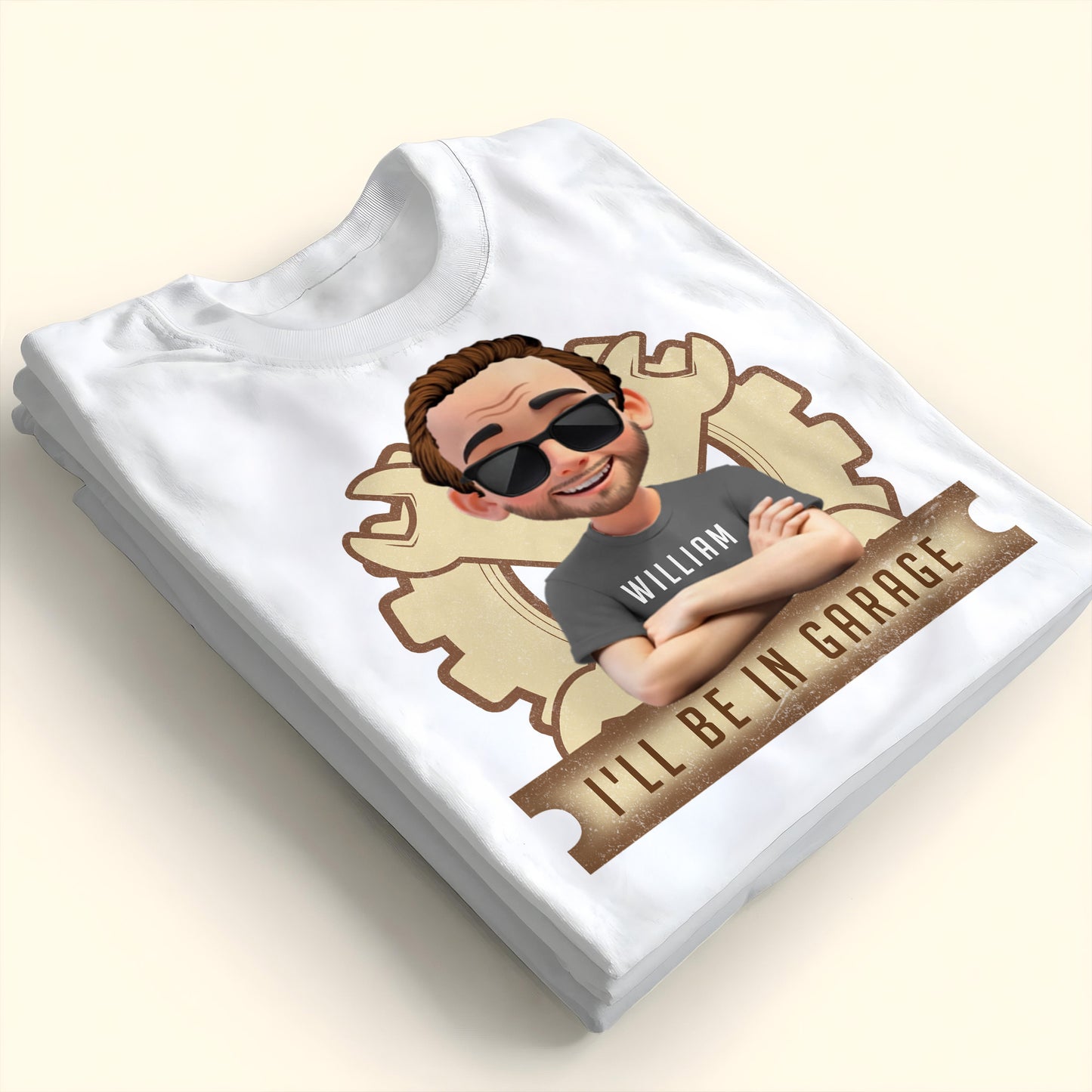 I'll Be In Garage, Gear and Sunglasses Design