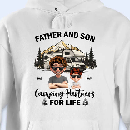 Father And Son Camping Partners For Life, Mountain and RV