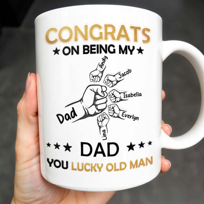 CONGRATS ON BEING MY DAD YOU LUCKY OLD MAN, Fist Bumps And Stars