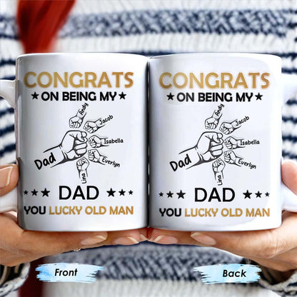 CONGRATS ON BEING MY DAD YOU LUCKY OLD MAN, Fist Bumps And Stars