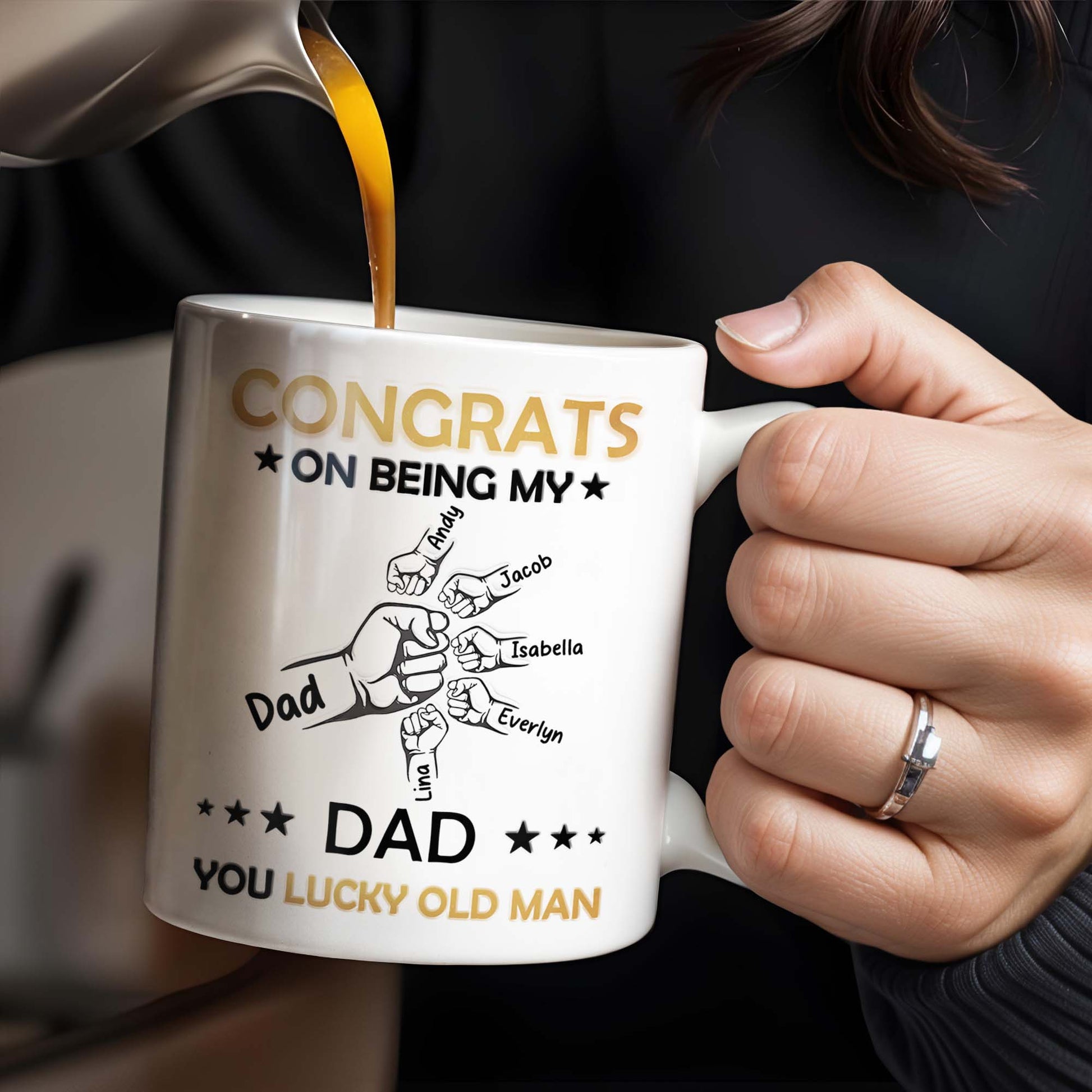 CONGRATS ON BEING MY DAD YOU LUCKY OLD MAN, Fist Bumps And Stars