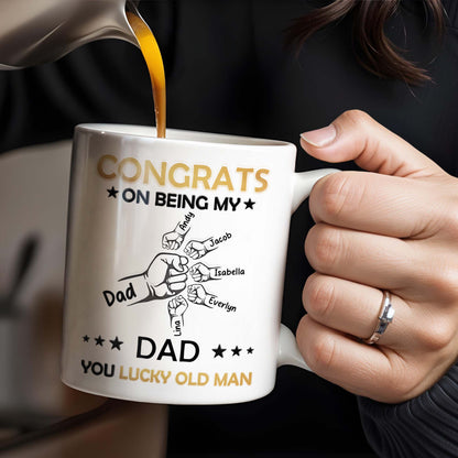 CONGRATS ON BEING MY DAD YOU LUCKY OLD MAN, Fist Bumps And Stars