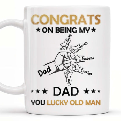 CONGRATS ON BEING MY DAD YOU LUCKY OLD MAN, Fist Bumps And Stars