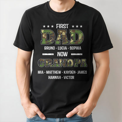 First Dad Now Grandpa, Stars and Text