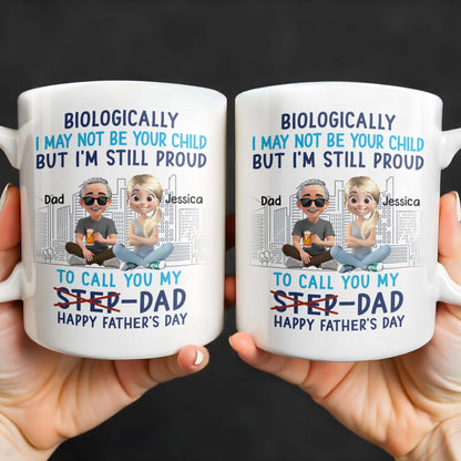 Biologically I May Not Be Your Child But I'm Still Proud To Call You My Step-Dad, Cartoon Characters and City Skyline