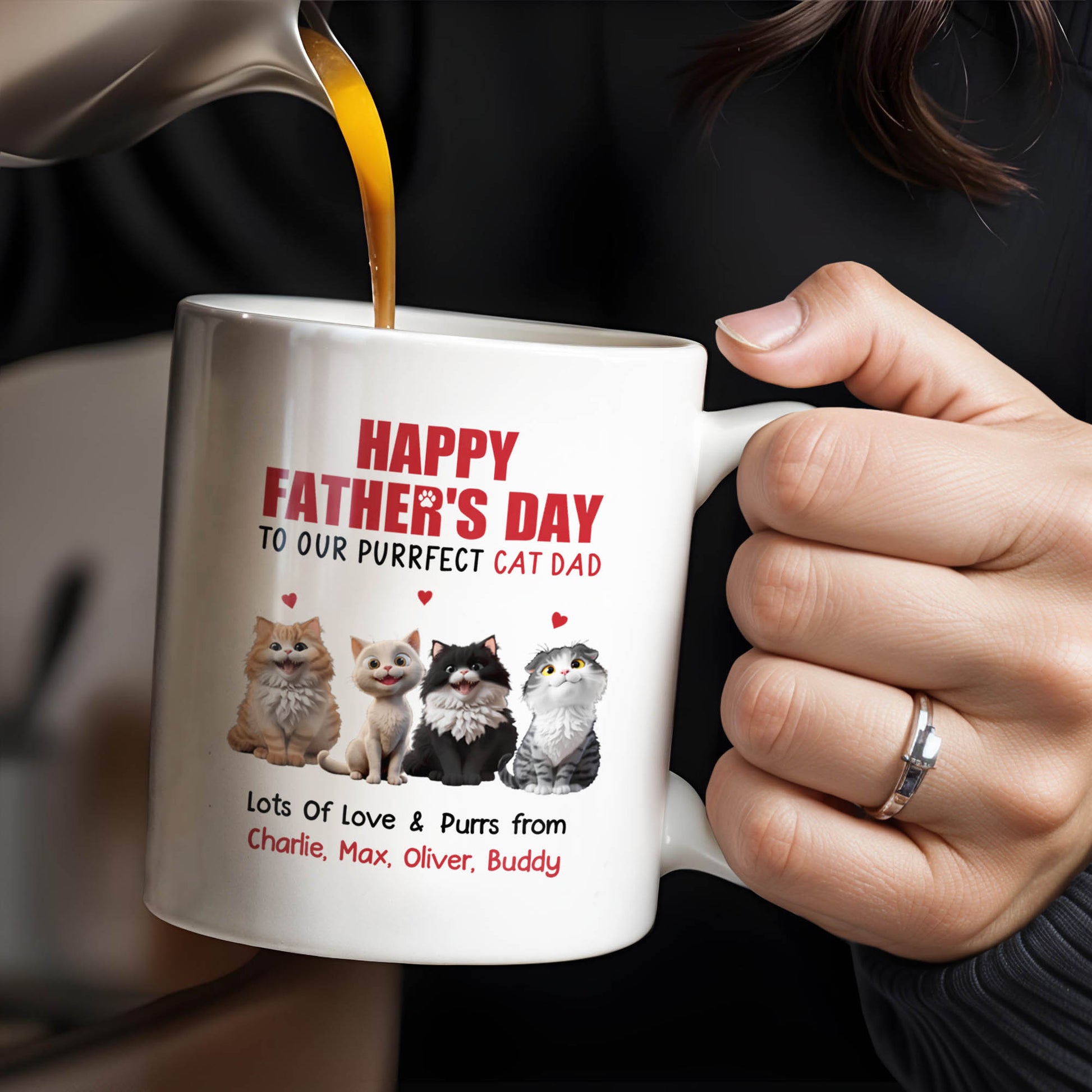 Happy Father's Day To Our Purrfect Cat Dad, Cats And Hearts