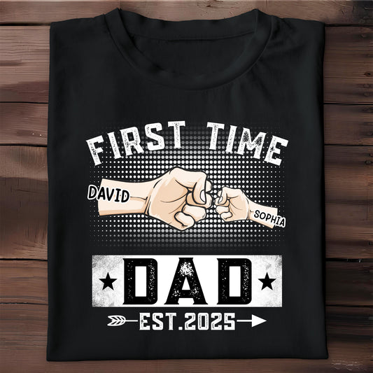 First Time Dad Est. 2025, Handshake and Star