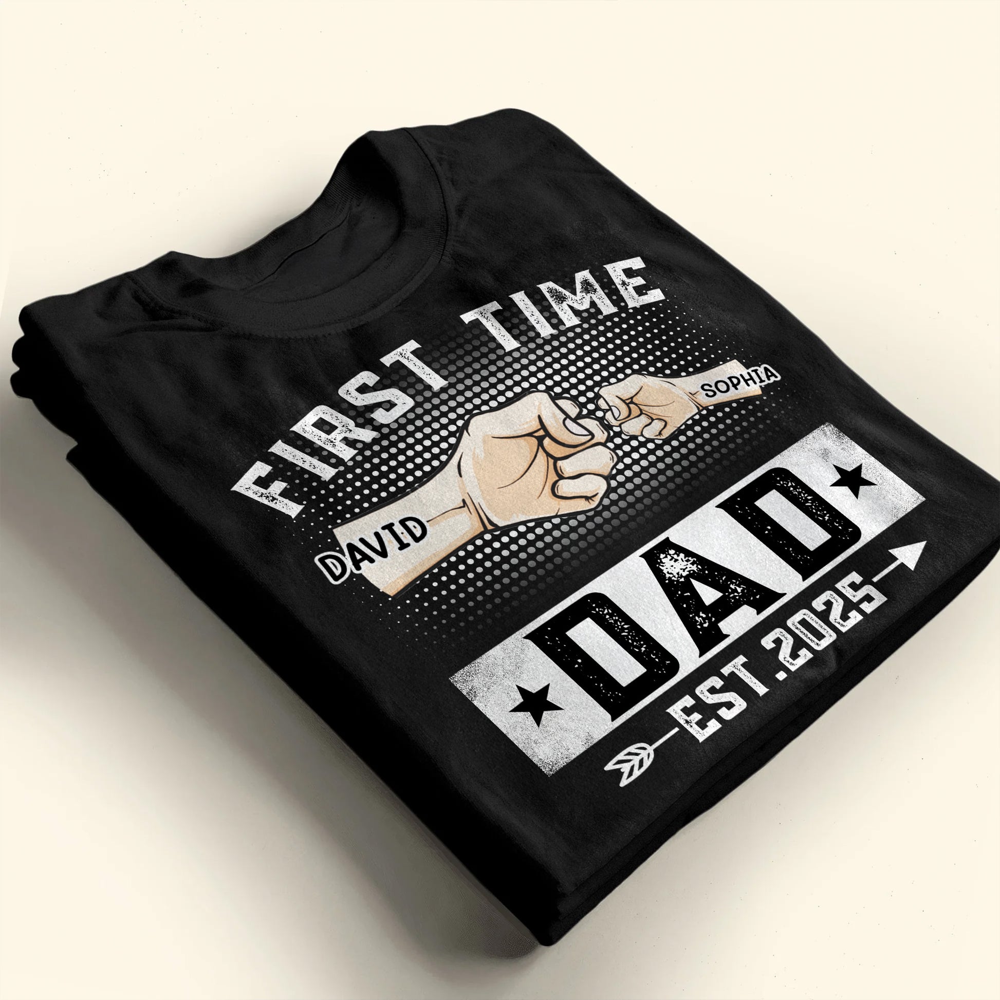 First Time Dad Est. 2025, Handshake and Star