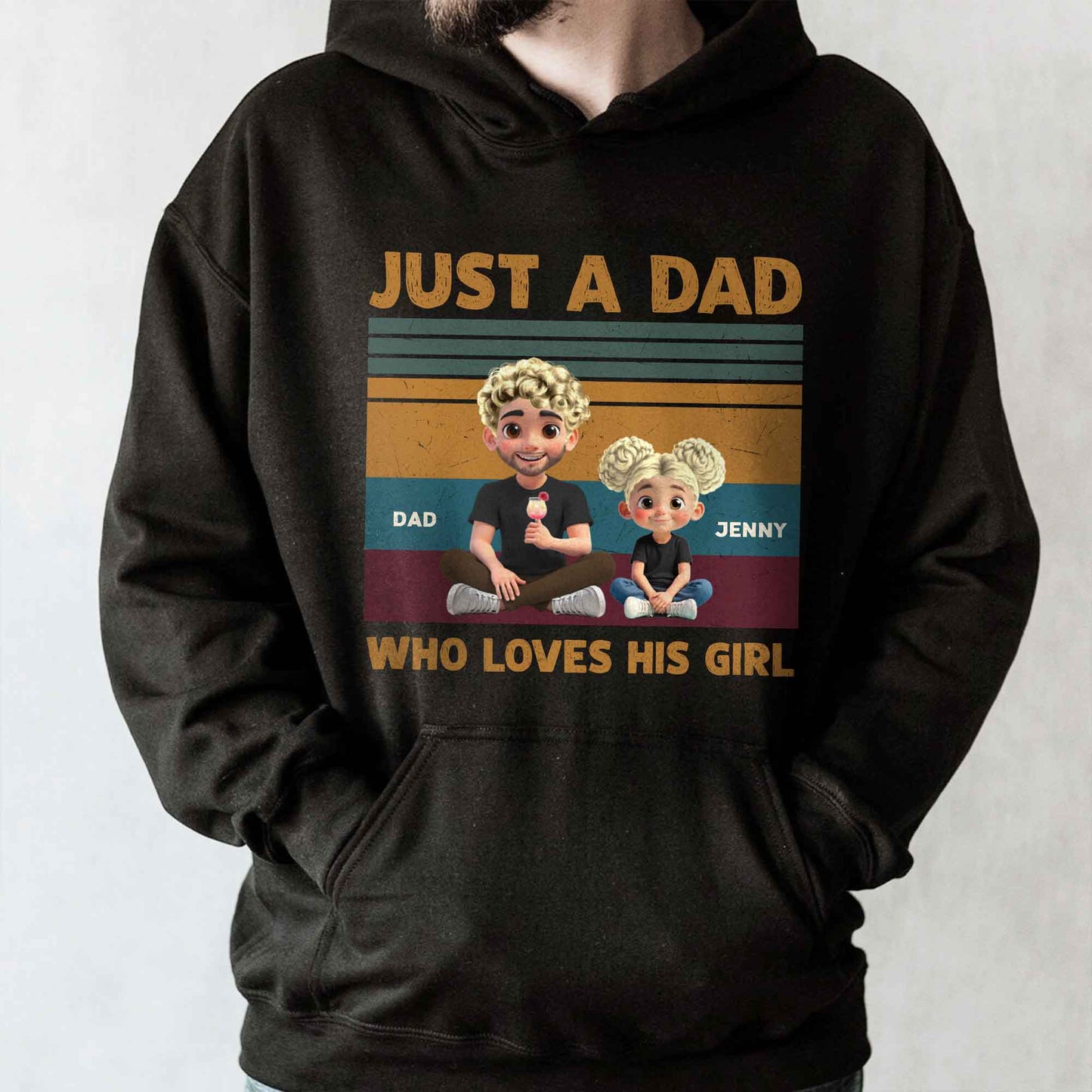 Just A Dad Who Loves His Girl, Father and Daughter with Ice Cream