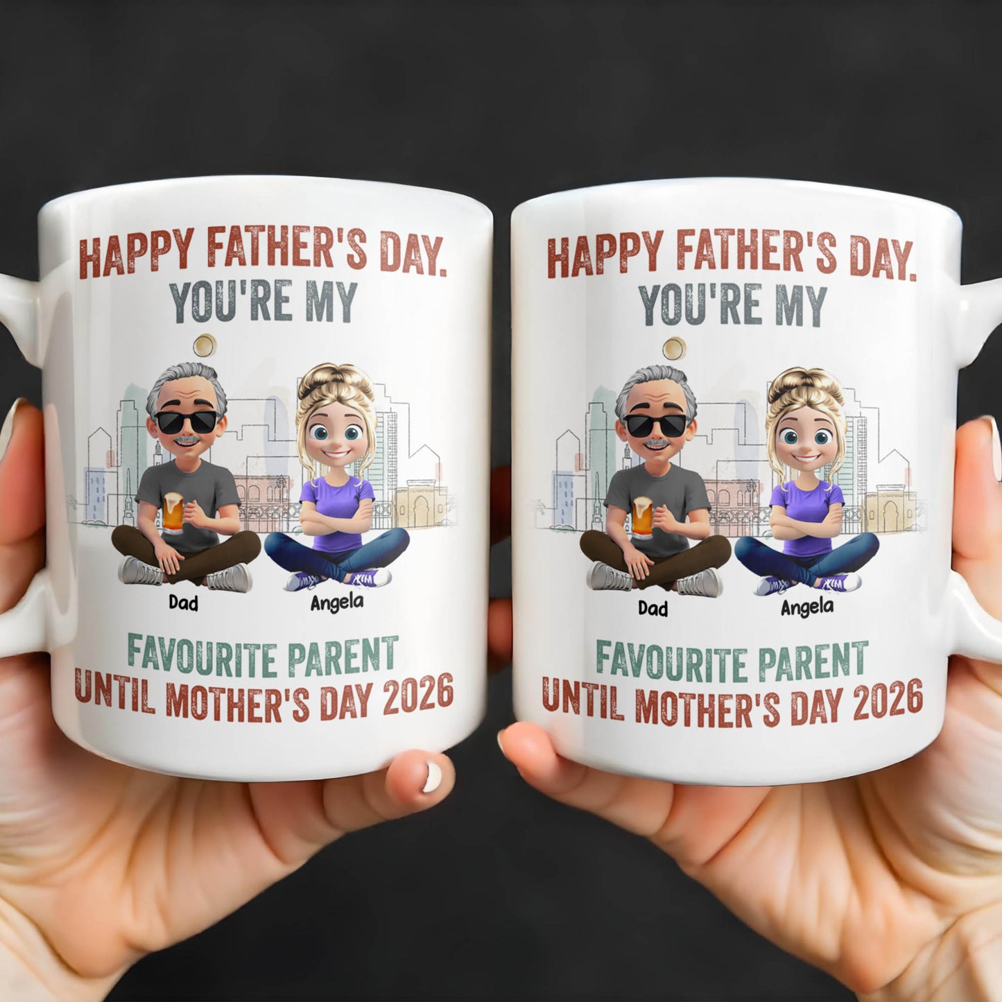 Happy Father's Day, You're My Favourite Parent Until Mother's Day 2026, Cartoon Characters