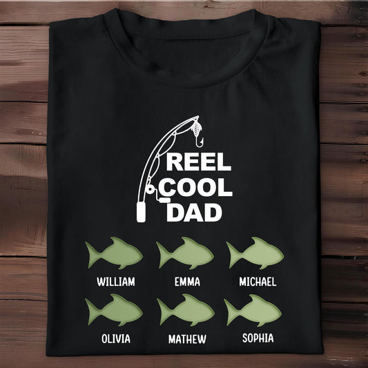 Reel Cool Dad, Fishing Rod And Fish