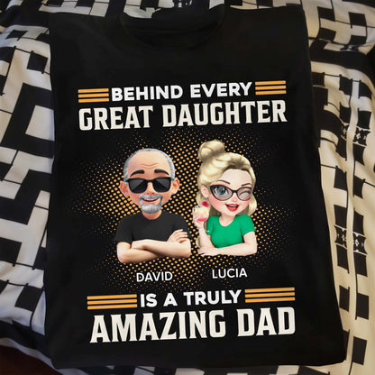 Behind Every Great Daughter Is A Truly Amazing Dad, Cartoon Characters