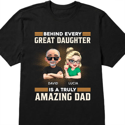 Behind Every Great Daughter Is A Truly Amazing Dad, Cartoon Characters