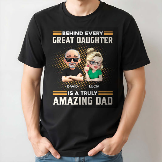 Behind Every Great Daughter Is A Truly Amazing Dad, Cartoon Characters