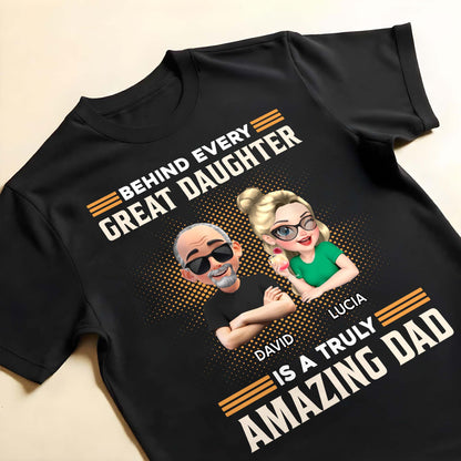 Behind Every Great Daughter Is A Truly Amazing Dad, Cartoon Characters
