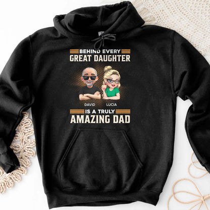 Behind Every Great Daughter Is A Truly Amazing Dad, Cartoon Characters