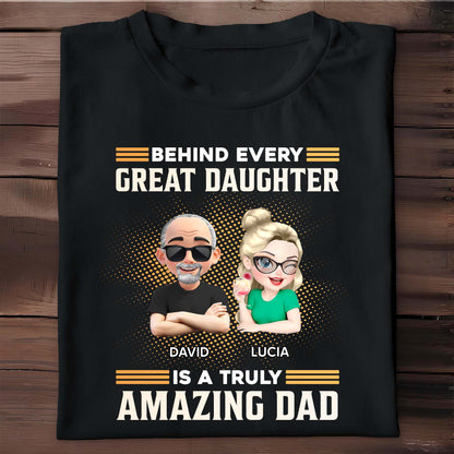 Behind Every Great Daughter Is A Truly Amazing Dad, Cartoon Characters