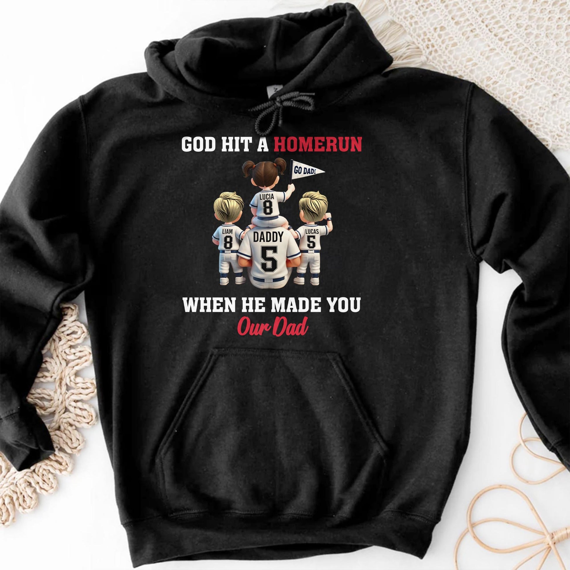 God Hit A Homerun When He Made You Our Dad, Baseball Jerseys And Children
