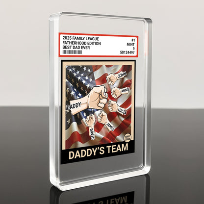 2025 Family League Fatherhood Edition Best Dad Ever, American Flag And Fist Bump