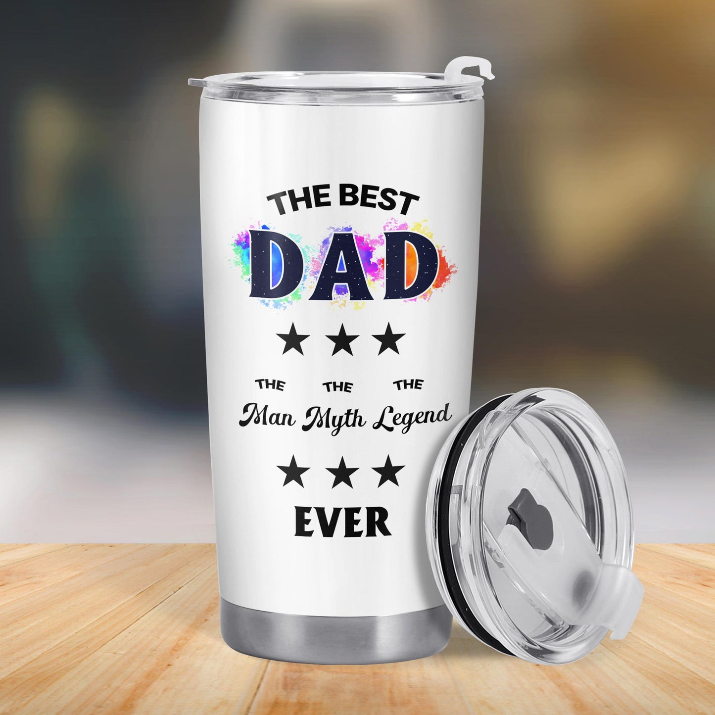 The Best Dad The Man Myth Legend Ever, Stars, Color Splash
