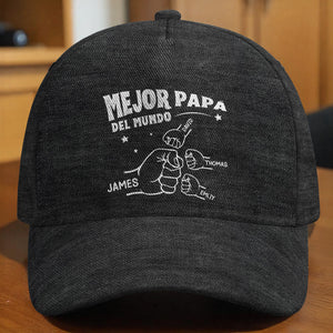 Mejor Papa Del Mundo Thumbs Up Cap