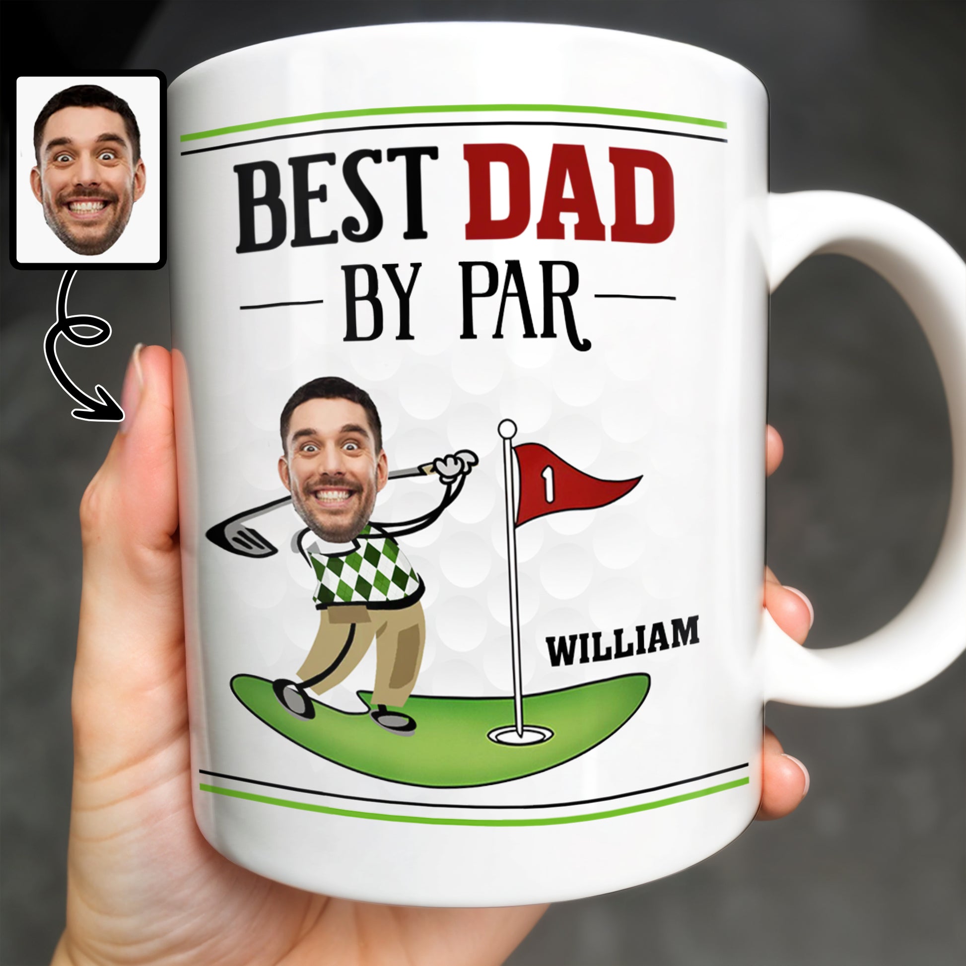 Best Dad By Par, Golf And Flag