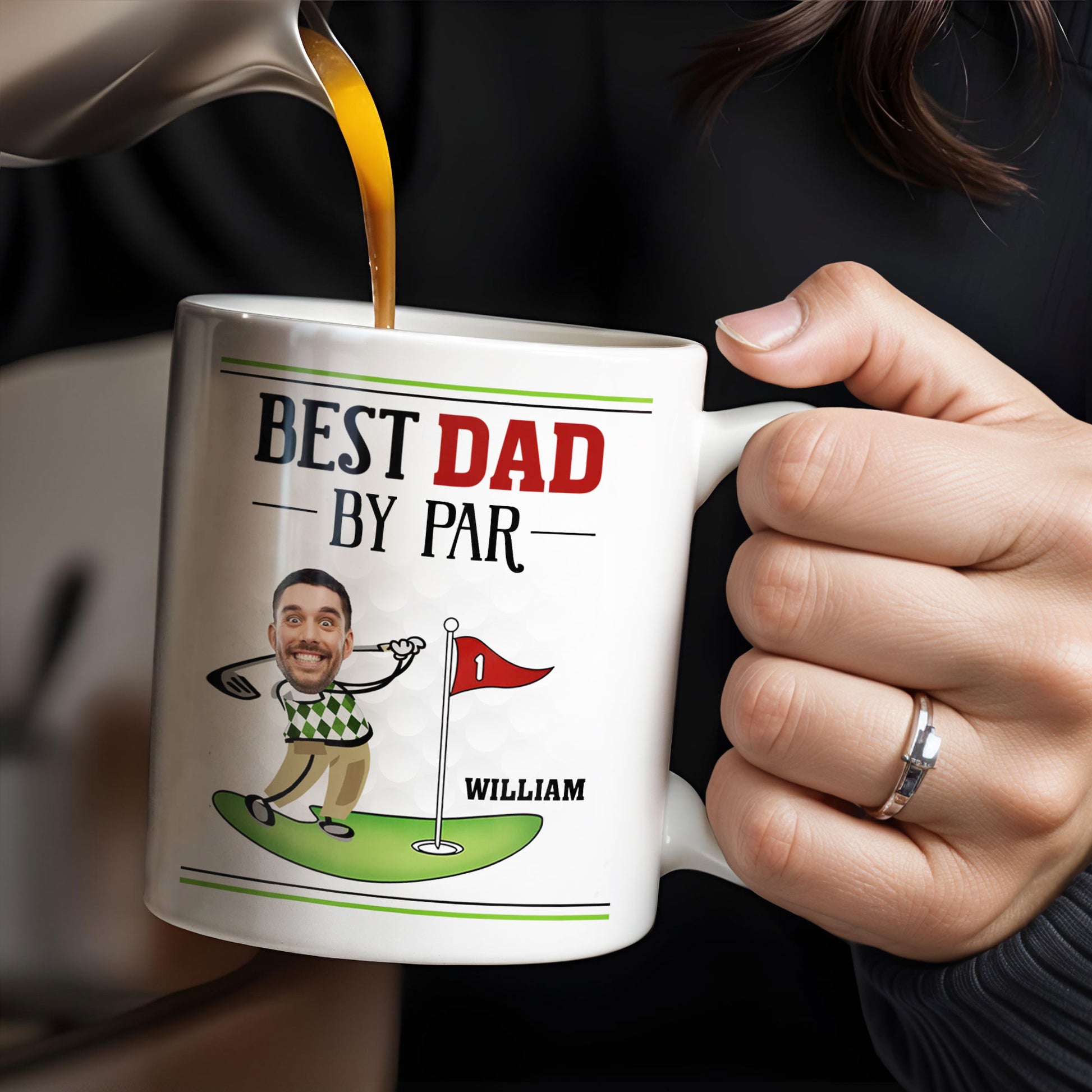 Best Dad By Par, Golf And Flag