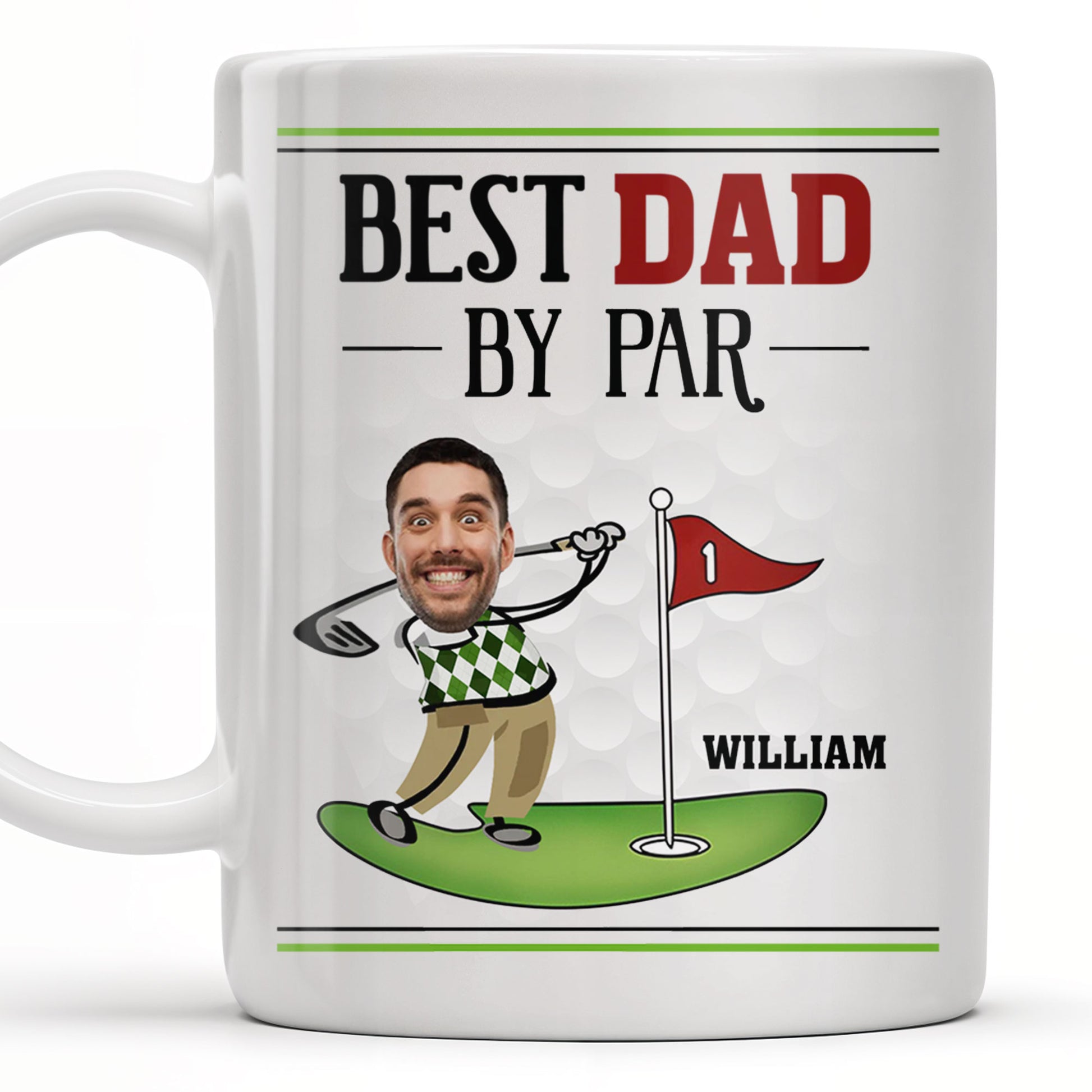 Best Dad By Par, Golf And Flag