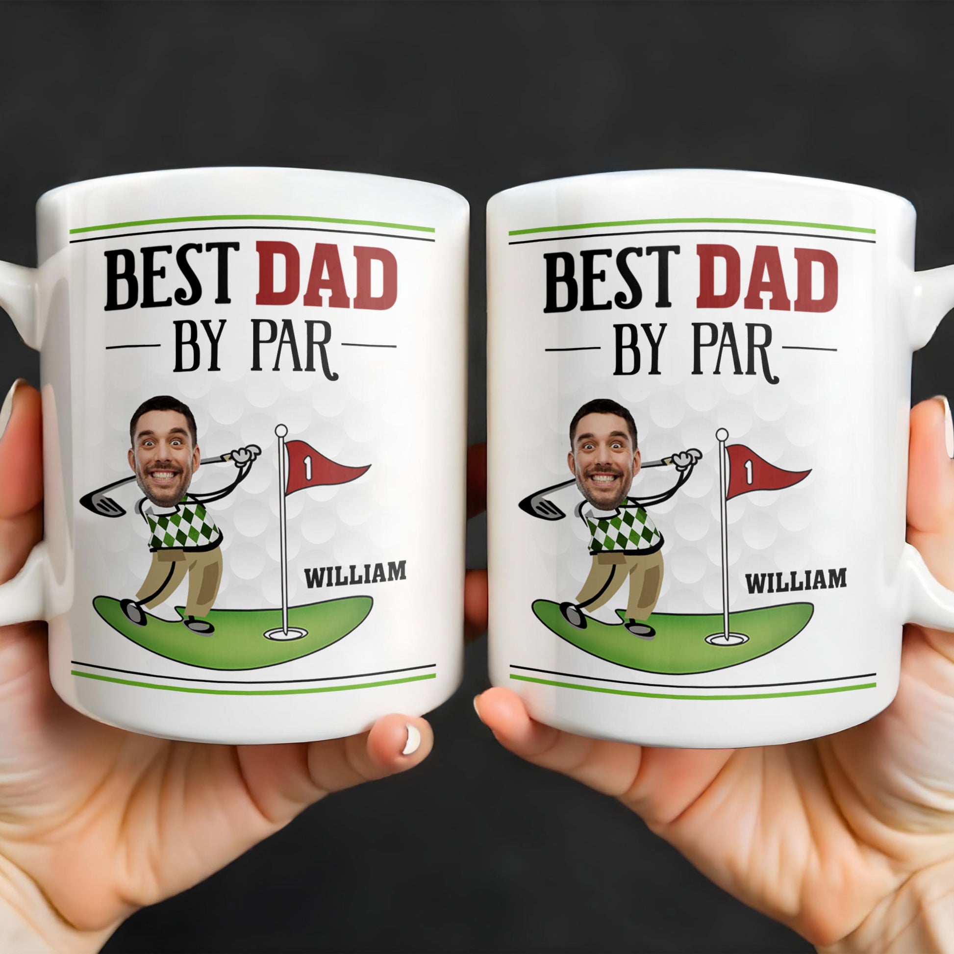 Best Dad By Par, Golf And Flag