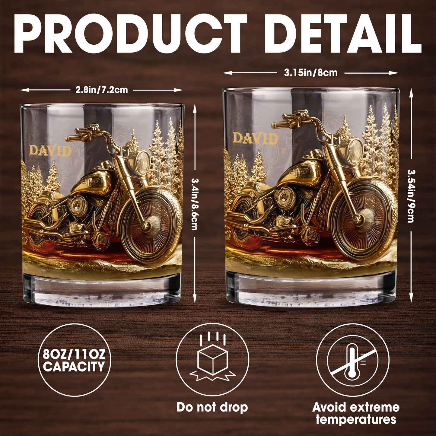 Celebrate Your Love For The Open Road - Personalized Custom Whiskey Glass - DAD262_RWG