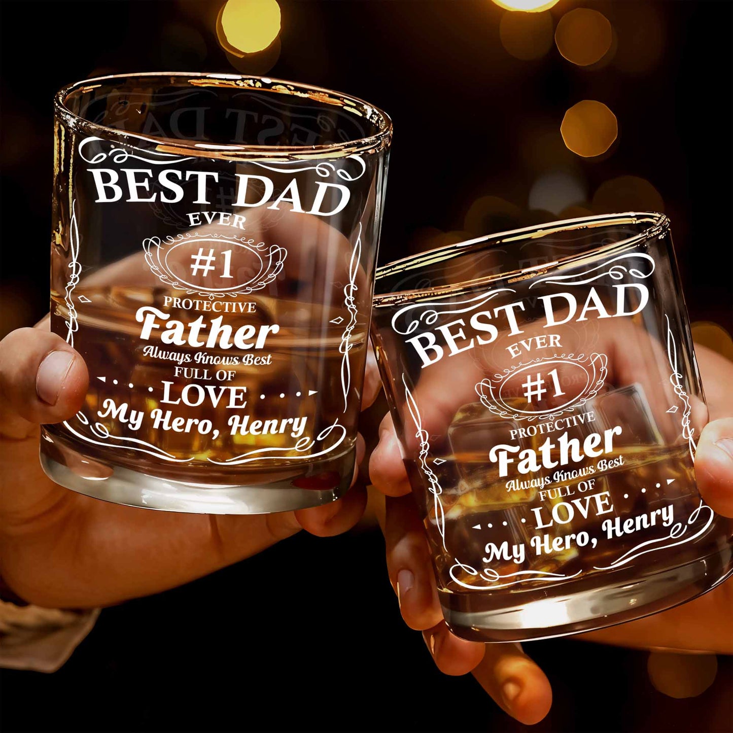 Best Dad Ever Trophy And Heart Design