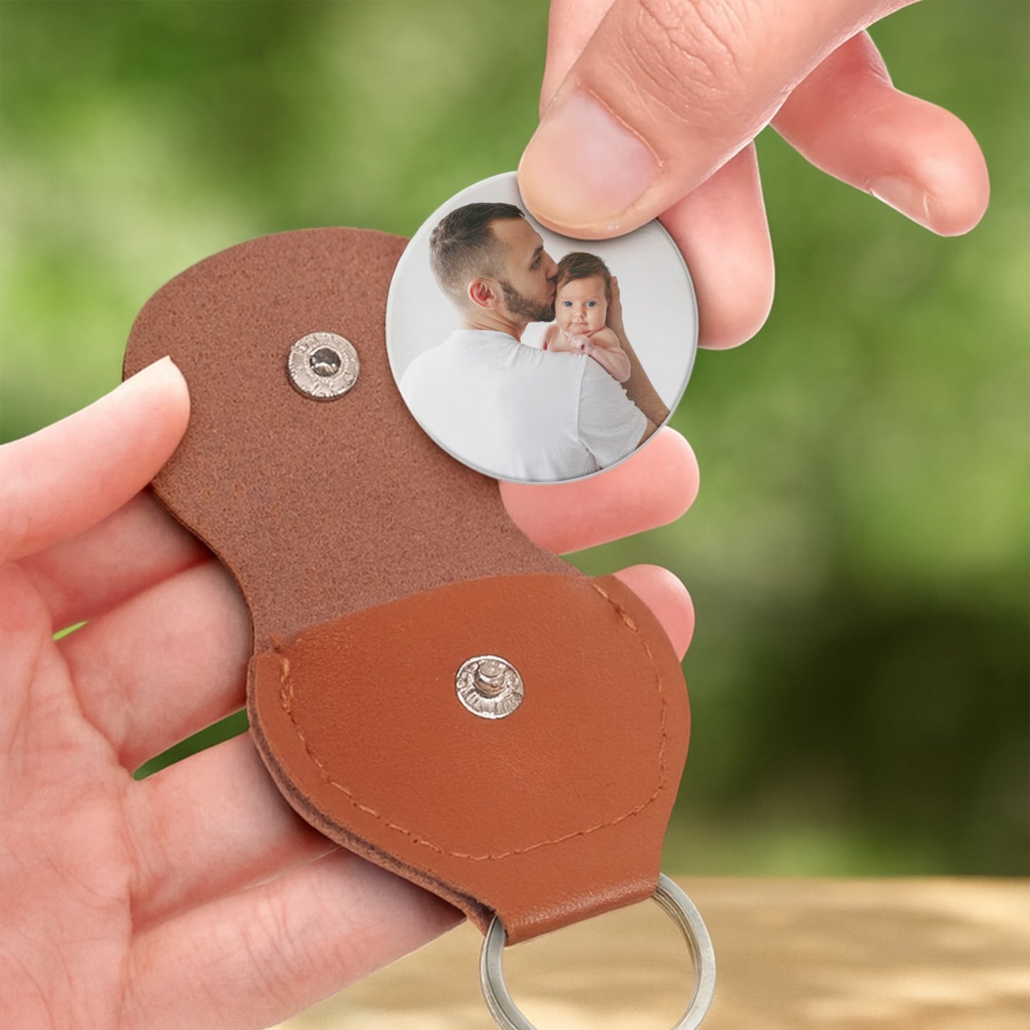 The Moment You Became My Daddy Keychain