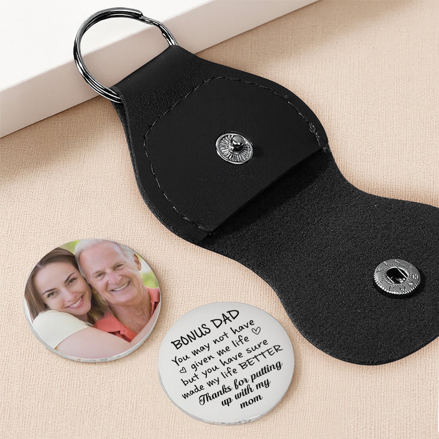 Bonus Dad, Better Life Thanks Keychain