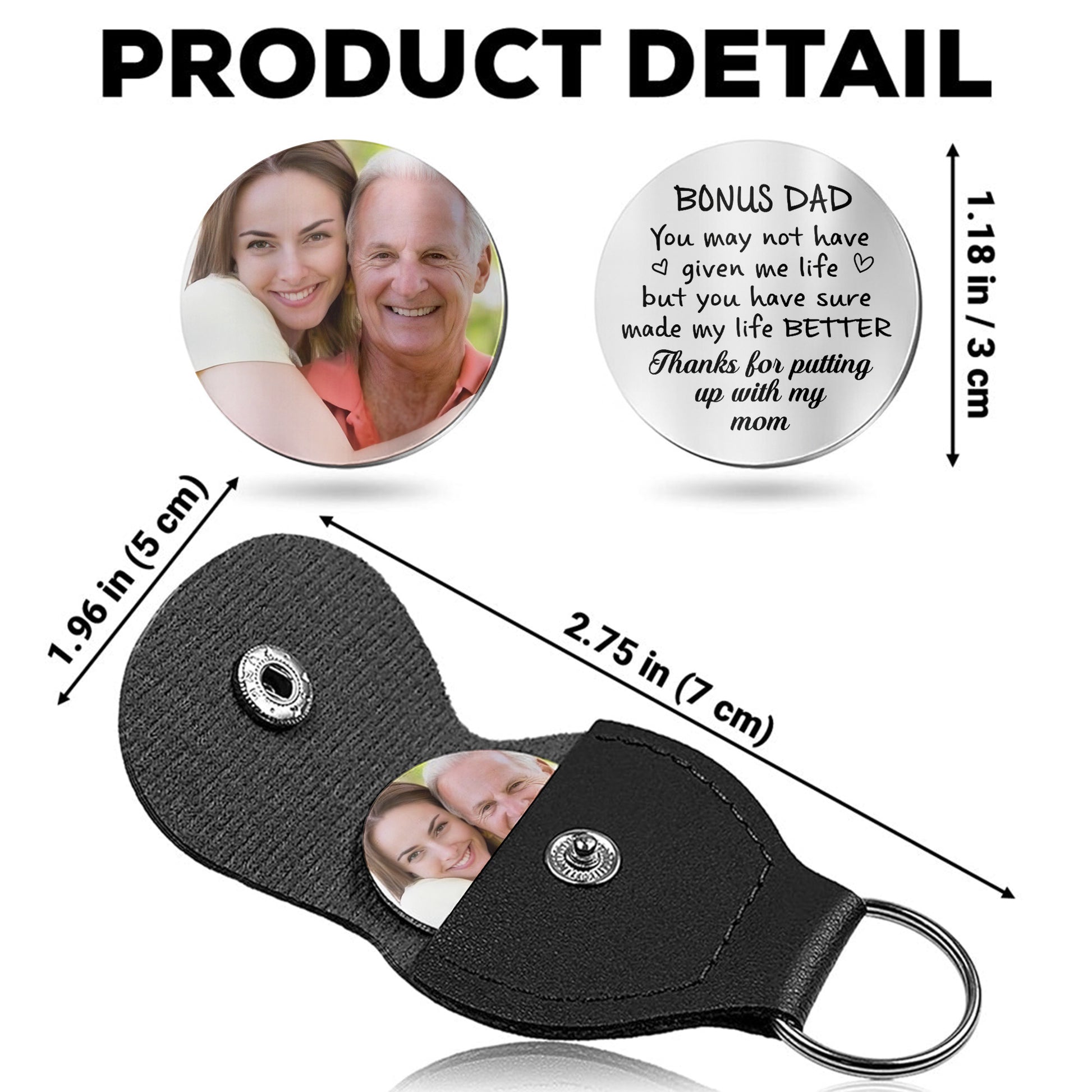 Bonus Dad, Better Life Thanks Keychain