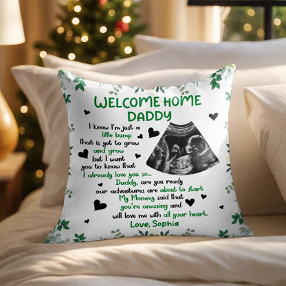 Welcome Home Daddy Sonogram And Heart Design