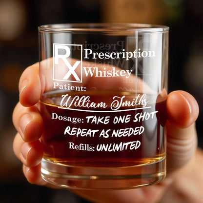 Prescription Whiskey Take One Shot Whiskey Glass