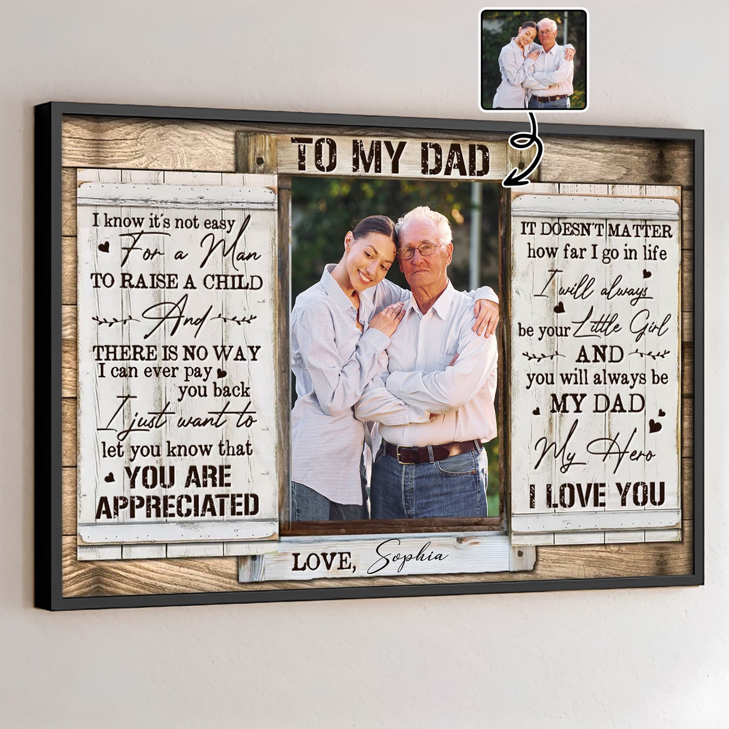 To My Dad, You Are Appreciated, Photo Of Daughter And Father