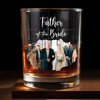 Father Of The Bride Wedding Photo Glass
