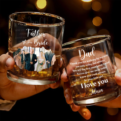 Father Of The Bride Wedding Photo Glass